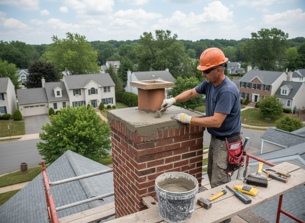 chimney crown repair in Parsippany-Troy Hills